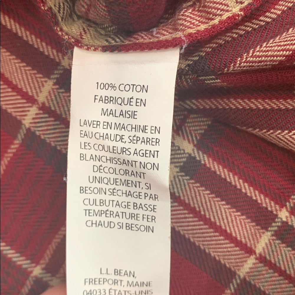L.L. Bean Wicked Good Flannel Shirt, Traditional Fit Size Medium - Picture 3 of 10